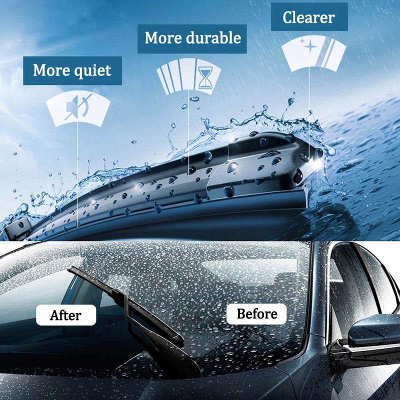 XTechnor Windshield Wiper Blades for Model 3 Model Y 2017-2024, Original Equipment Replacement Wiper Strips (Set of 2) - Image 5